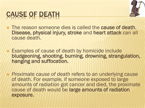 PPT - Death: Meaning, Manner, Mechanism & Cause PowerPoint Presentation ...