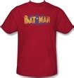 Batman T-Shirt - Vintage Logo Adult Red Tee - Batman T-shirts