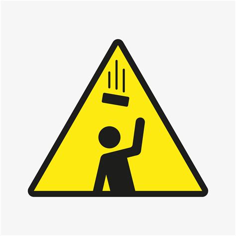 Warning. Falling objects vector icon 5948441 Vector Art at Vecteezy