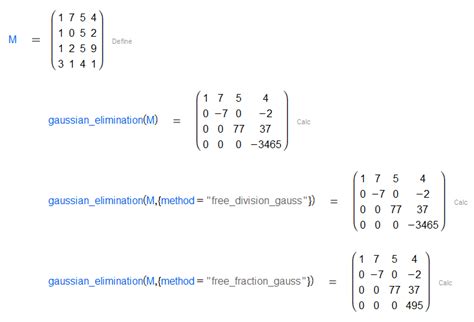 Gaussian elimination