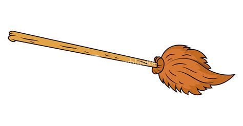 Broom Cartoon Vector Royalty-Free Stock Image - Storyblocks