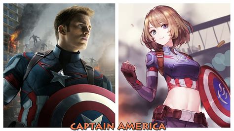 Superheroes Characters as Anime Girls - YouTube