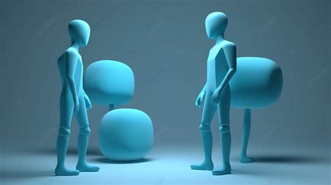 3d Person Silhouettes Stand In One Of Three Scenarios Background, 3d Illustration Online Chat ...