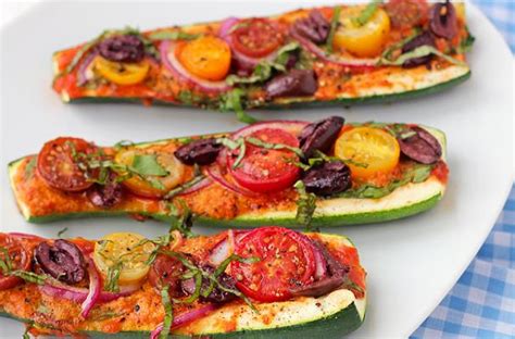 Foodista | Vegan Zucchini Pizza Boats