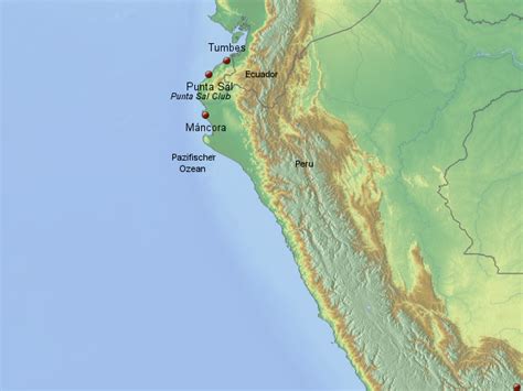 StepMap - Badehotel Punta Sal - Landkarte für Peru