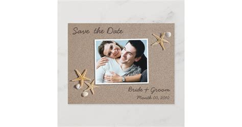 Beach Theme Save the Date Photo Postcards | Zazzle