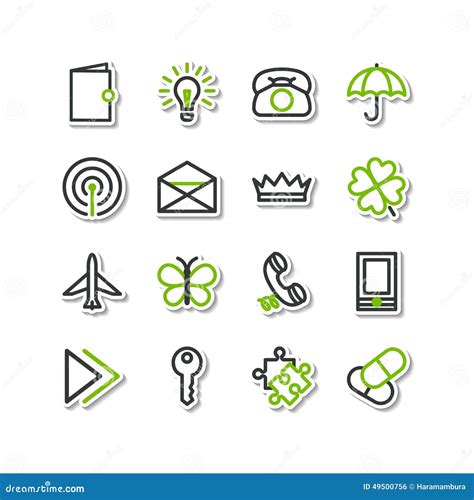 Set - miscellaneous icons stock vector. Illustration of envelope - 49500756