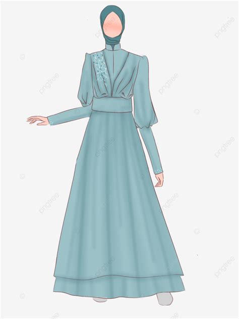 Green Dress Muslimah, Green Dress, Muslim Dress, Muslim PNG Transparent ...