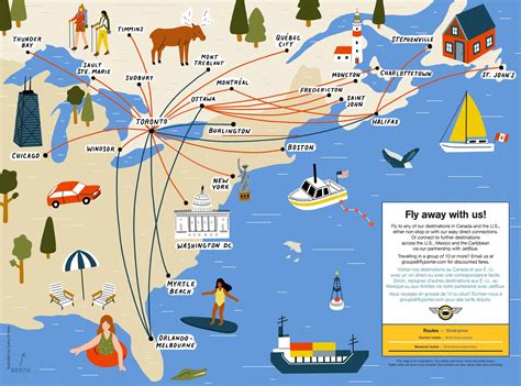 2019 illustrated route map for Porter Airlines | Washington dc travel, Route map, Illustrated map