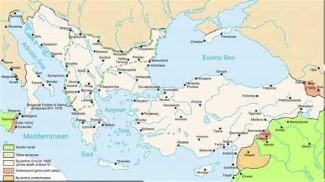 Byzantine Empire Map (At its height & Over time) 2024