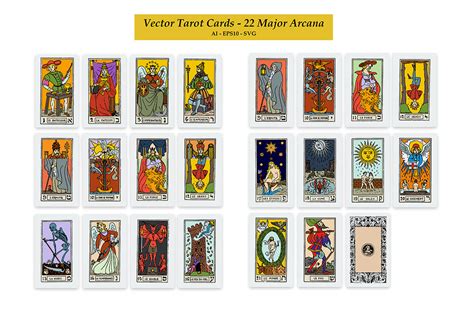 Vector Tarot Cards - 22 Major Arcana By Illusiongraphic | TheHungryJPEG