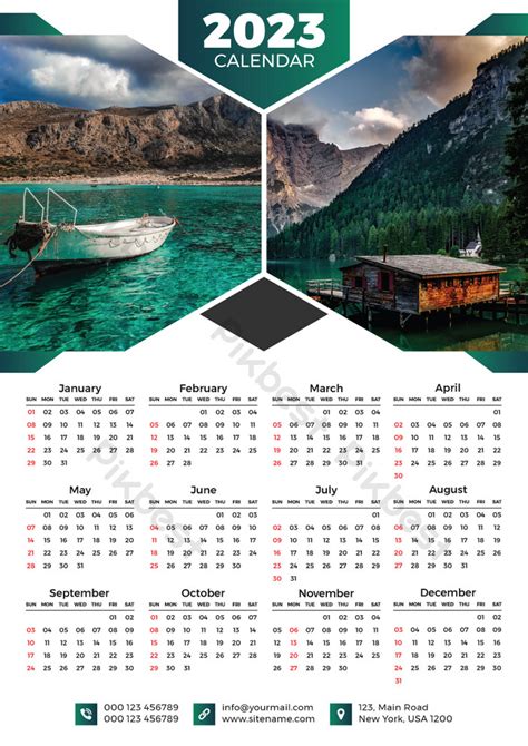 2023 Calendar Template | EPS Free Download - Pikbest