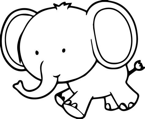 Baby Elephant Coloring Pages for Kindergarten | Activity Shelter