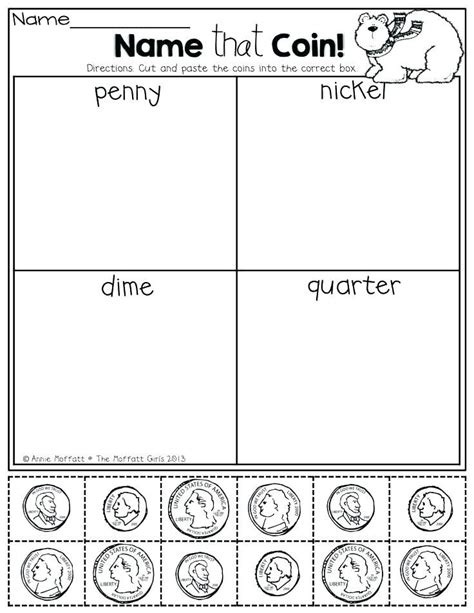 All About Coins 4 Free Printable Money Worksheets Penny Coin | Money ...