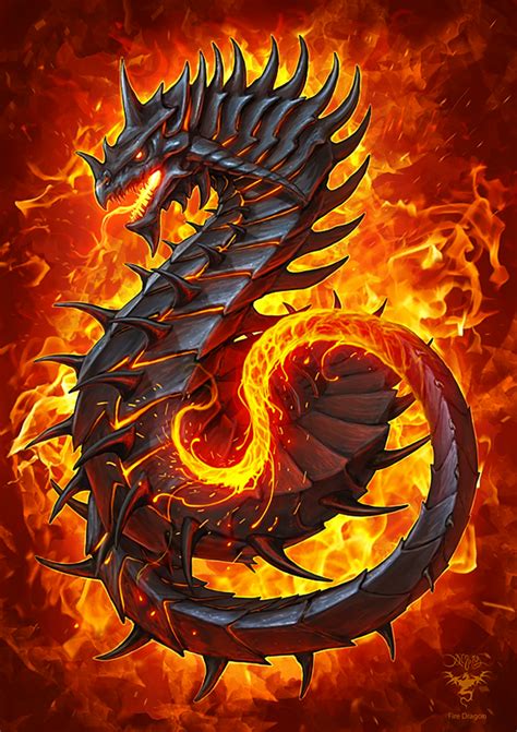 Fire Dragon by amorphisss on DeviantArt