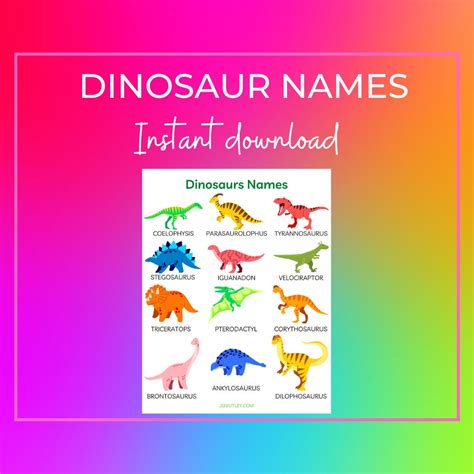 Dinosaur Names Dinosaurs Dinosaur Learning Learning Activity for Kids ...