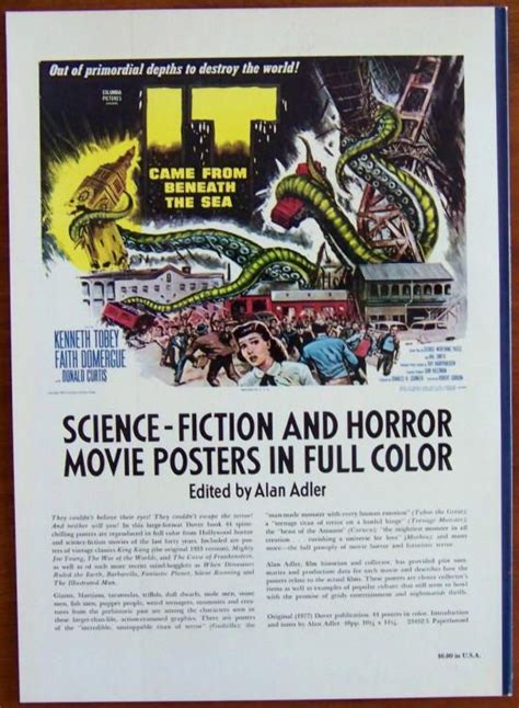 Science Fiction And Horror Movie Posters In Full Color (back cover ...