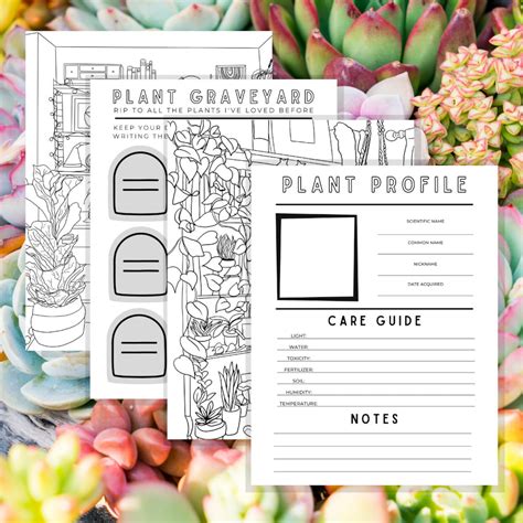 The Plant Journal Houseplant Care Tracker Plant Lovers | Etsy