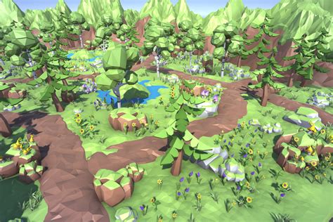 ArtStation - Free Low Poly Nature Forest | Game Assets