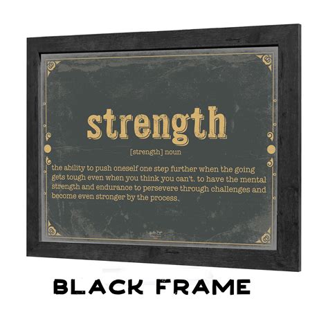 Strength Word Definition Wall Art Gift for Strength - Etsy