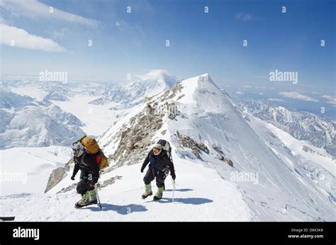 climbing expedition on Mt McKinley 6194m, Denali National Park, Alaska ...