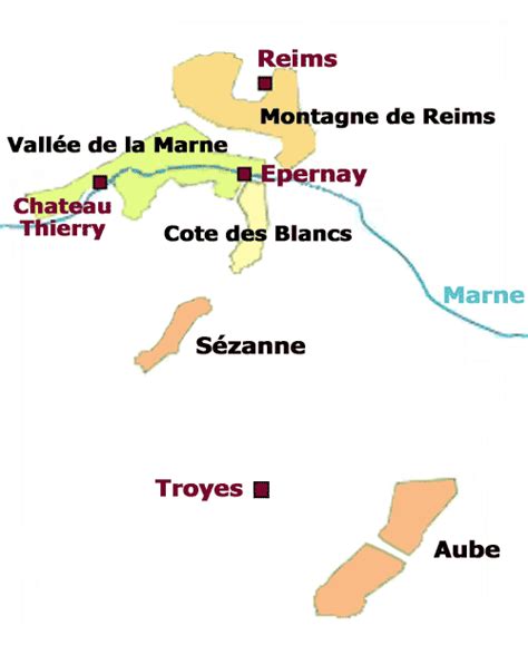 Champagne Map Wine Region