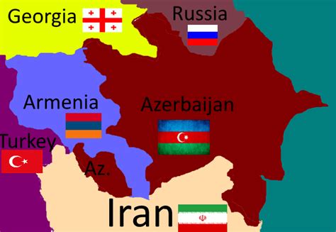 Image - Flag map of the Azerbaijan Armenia area.png ...