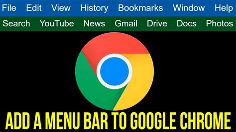 Add a Menu Toolbar to Google Chrome - YouTube