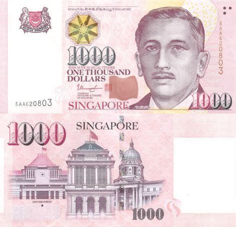 Singapore 1000 Dollars 2009 Dollar Money, One Dollar, Brunei Flag ...