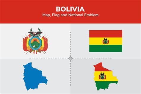 Bolivia Map, Flag and National Emblem Graphic by shahsoft · Creative ...