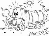 Cartoon Truck Coloring Page Pages sketch template