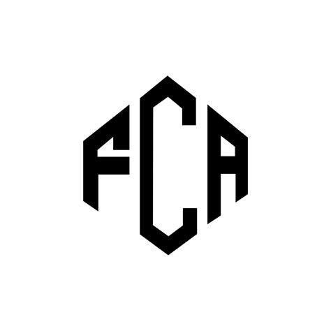 FCA letter logo design with polygon shape. FCA polygon and cube shape ...