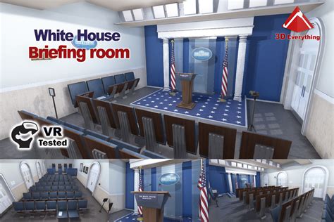 White House briefing room | 3D Interior | Unity Asset Store