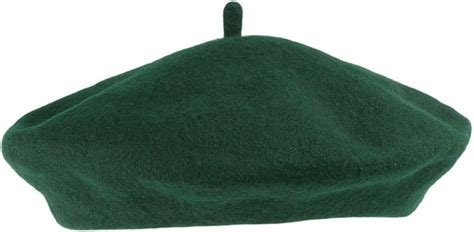 Village Hats Wool Fashion Beret - Dark Green One Size: Amazon.co.uk ...