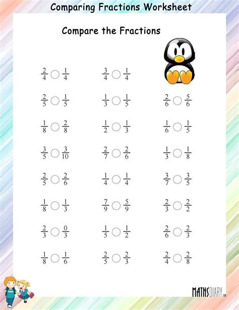 Fractions Worksheets For Grade 3