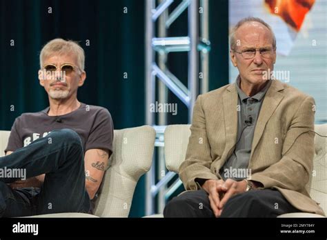 Billy Bob Thornton, left, and William Hurt participate in the "Goliath ...