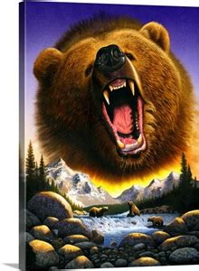 Grizzly Bear Wall Art, Canvas Prints, Framed Prints, Wall Peels | Great ...