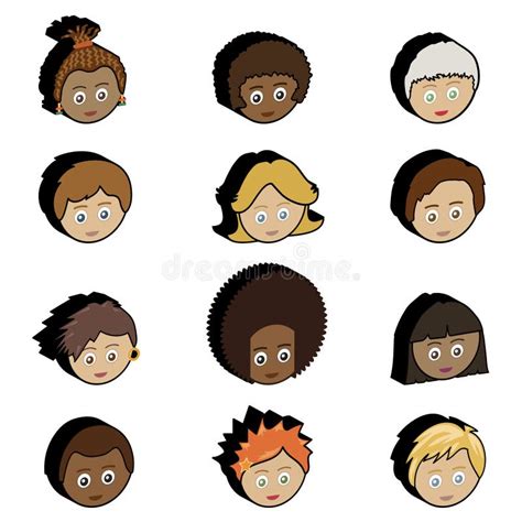 Multicultural Faces Stock Illustrations – 265 Multicultural Faces Stock ...