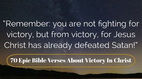 70 Epic Bible Verses About Victory In Christ (Praise Jesus)