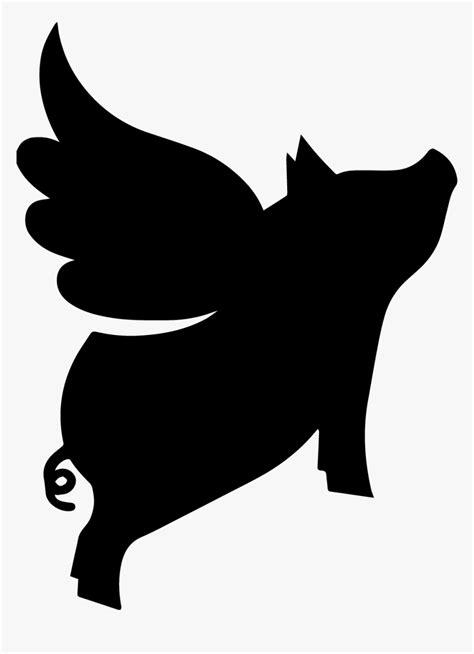 A Craft Workshop For Genre Authors - Silhouette Flying Pig Clip Art, HD Png Download ...