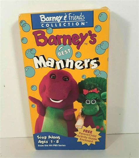 Barneys Best Manners Vhs Video Tape 1993 Barney And Friends Collection ...