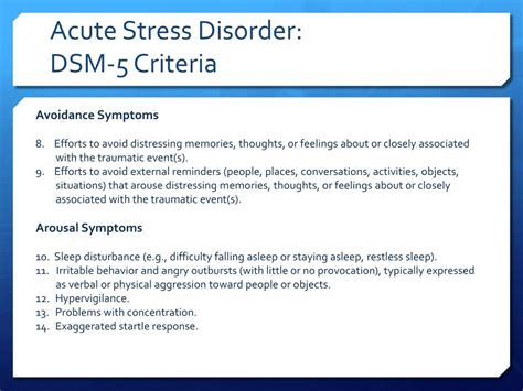 Acute stress disorder dsm 5 - stashokprocess