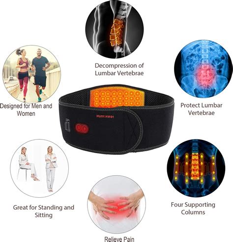 Cordless Heating Pad for Back Pain Relief - 45in Wireless Heat Belt with Massage for Lumbar ...