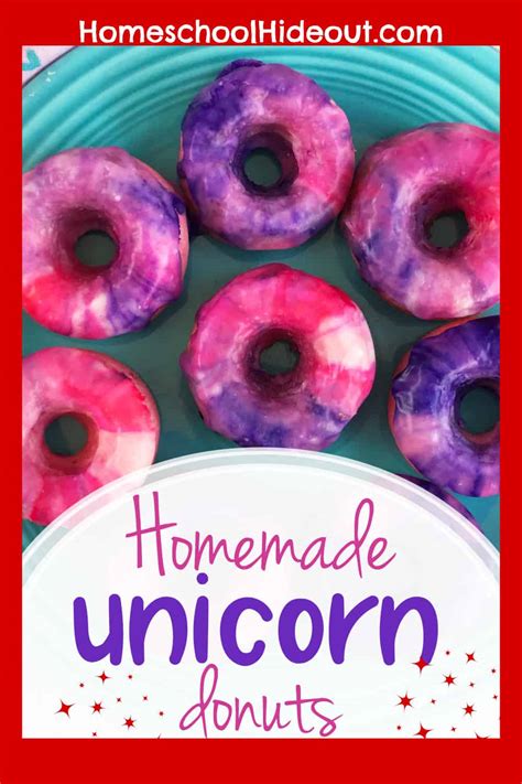 Homemade Unicorn Donuts - Homeschool Hideout