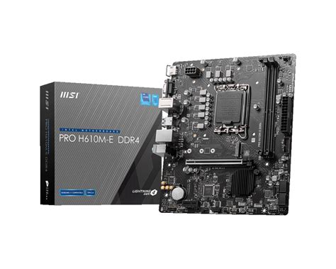 MSI PRO H610M-E DDR4 12TH GEN MOTHERBOARD – DFESTORE