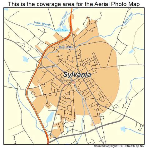 Aerial Photography Map of Sylvania, GA Georgia