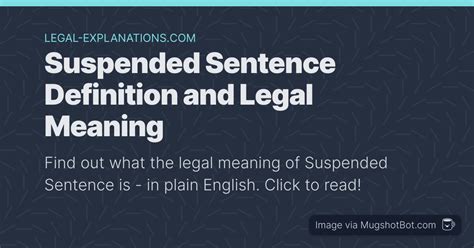 Suspended Sentence Definition - What Does Suspended Sentence Mean?