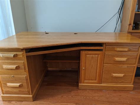 Solid Oak Office Desk with hutch $495 - Wall, NJ Patch