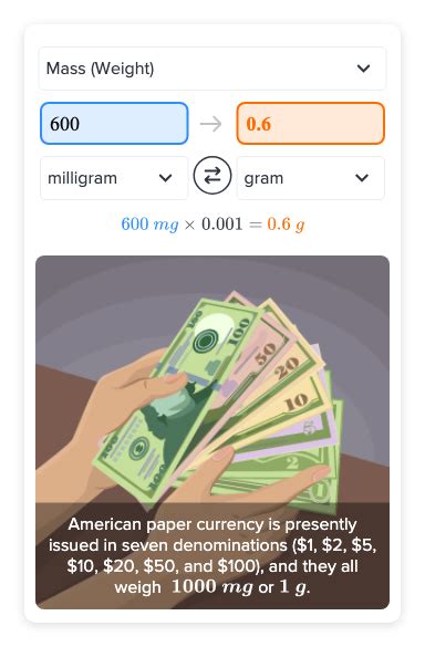 Flexi answers - Convert 600 milligrams to grams. | CK-12 Foundation