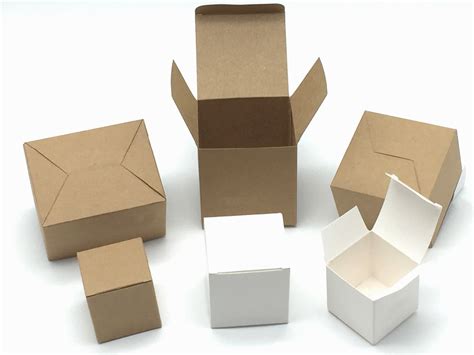 6 sizes 8*8*8cm Cube Blank white packaging gift small cardboard boxes,square kraft paper ...